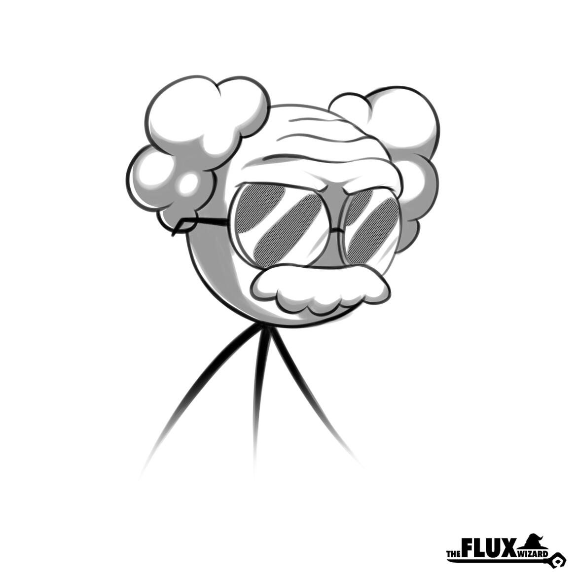 Grandpa for @ScribbleBuddy — MONOCHROME: BUST-UP